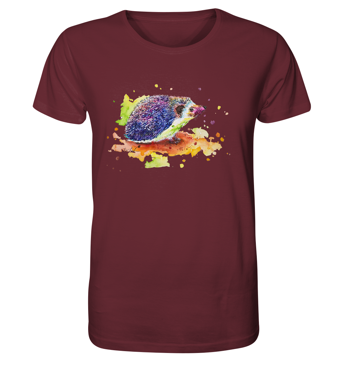 Motiv farbenfroher Igel - Organic Shirt