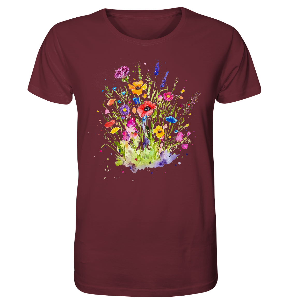 Wildblumen in Aquarell - Organic Shirt
