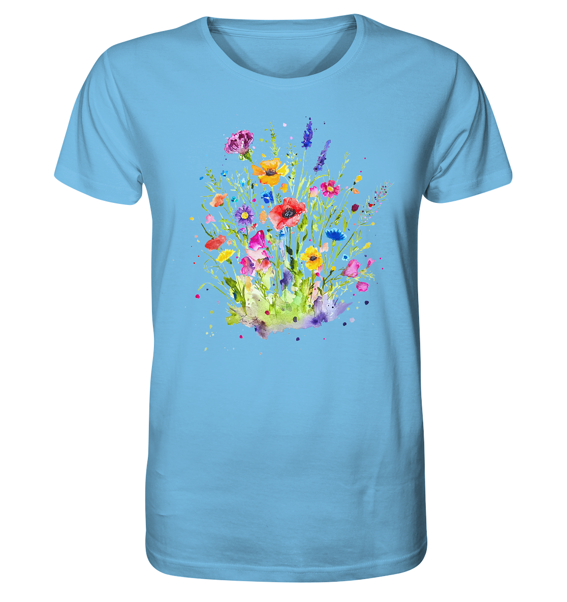 Wildblumen in Aquarell - Organic Shirt