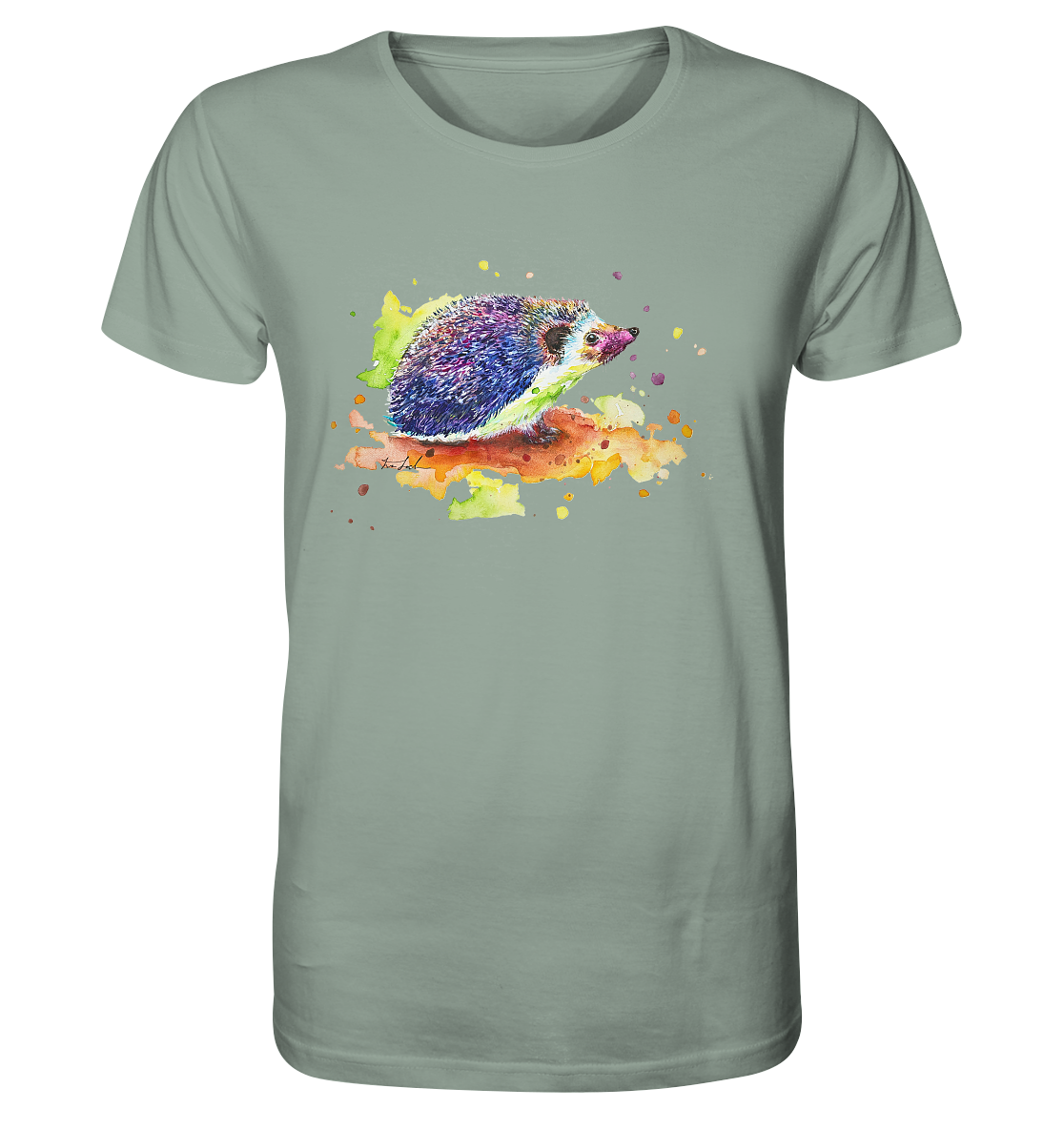 Motiv farbenfroher Igel - Organic Shirt