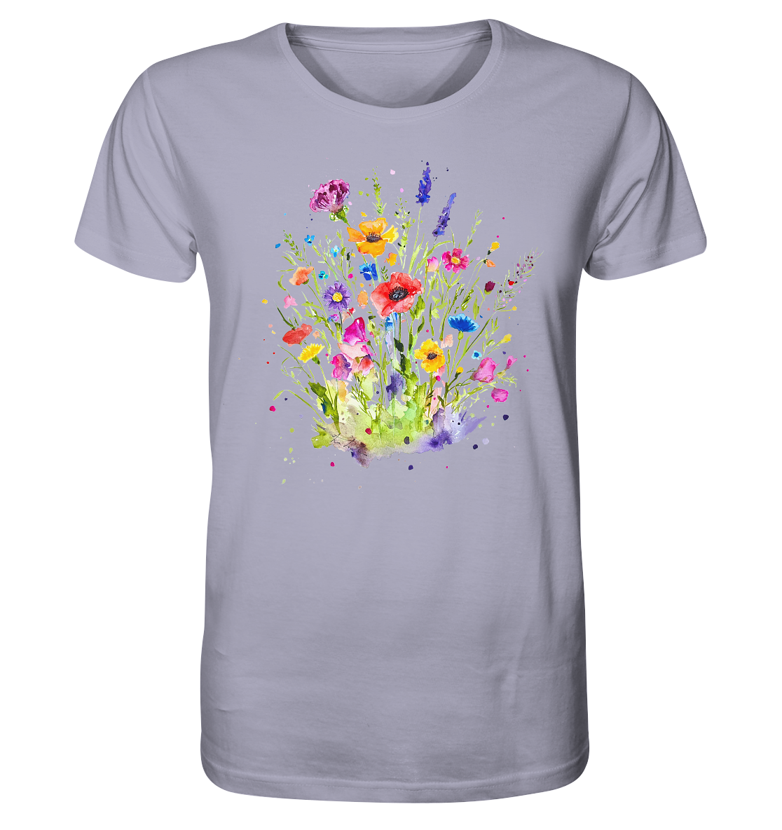 Wildblumen in Aquarell - Organic Shirt