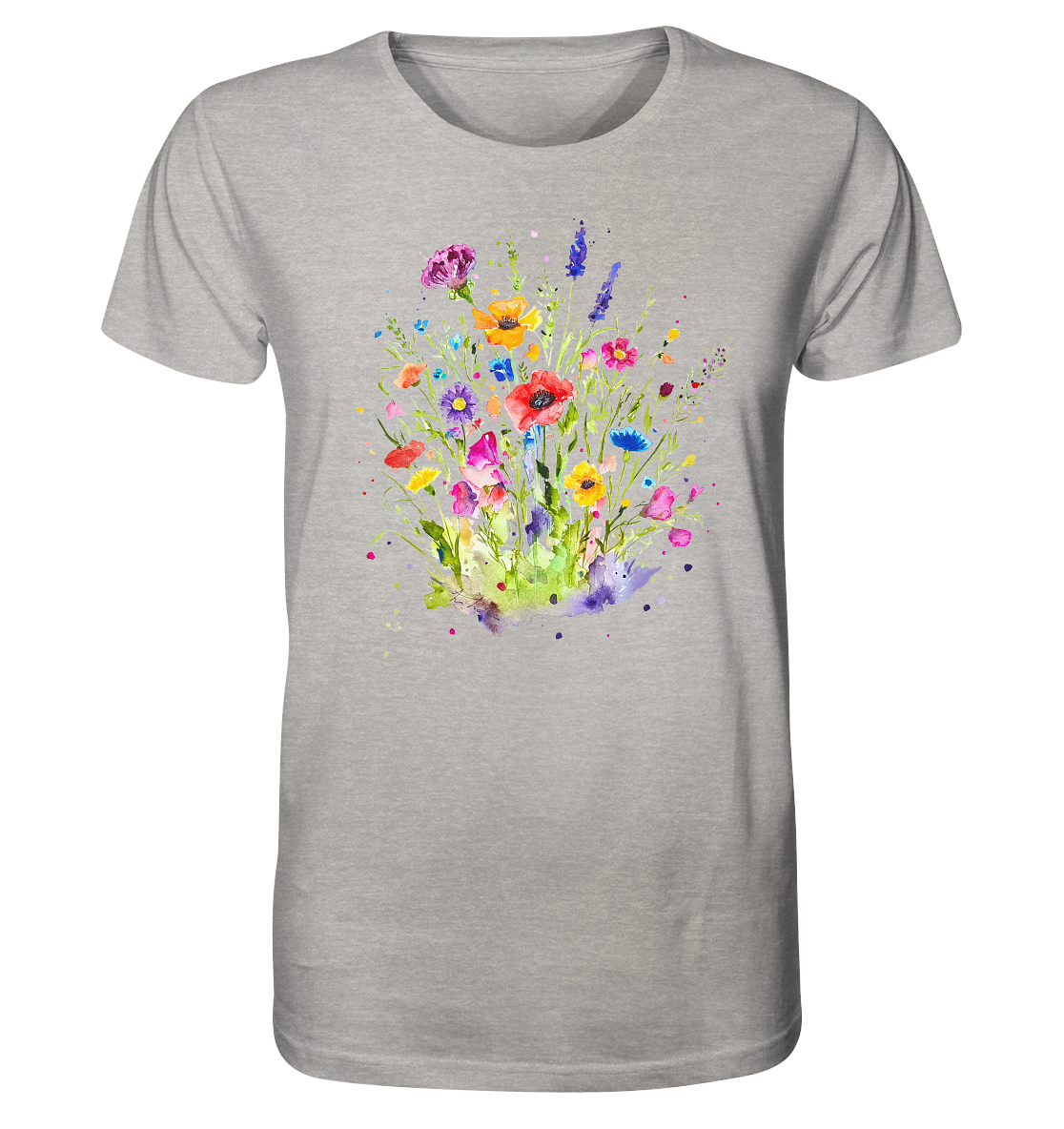 Wildblumen in Aquarell - Organic Shirt