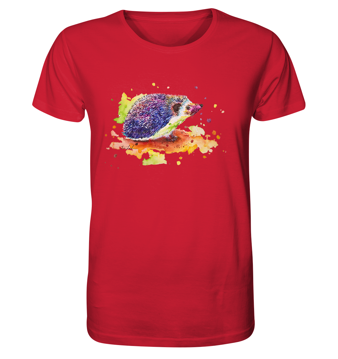 Motiv farbenfroher Igel - Organic Shirt