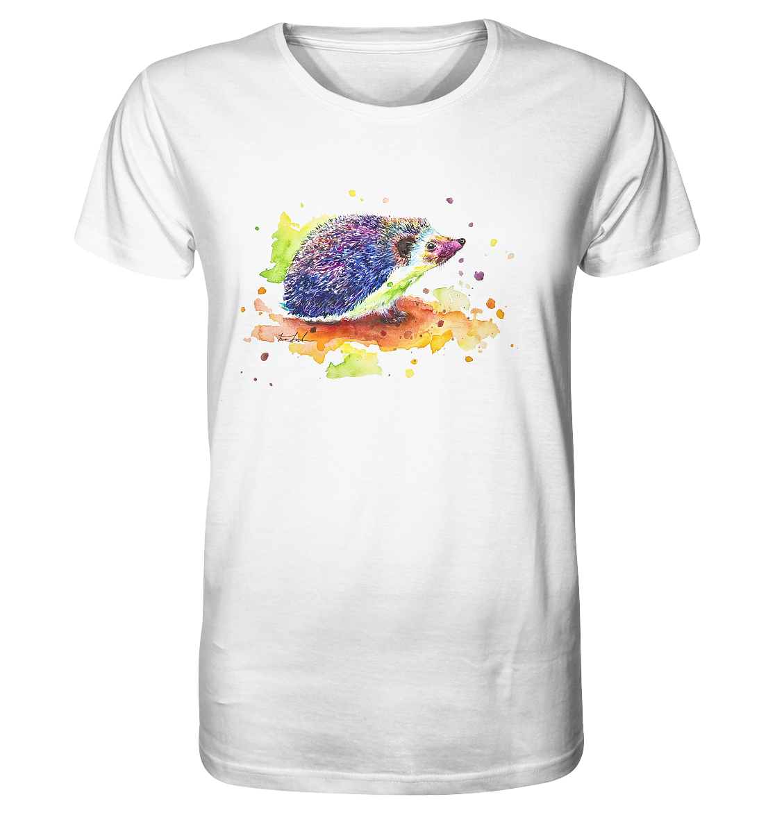 Motiv farbenfroher Igel - Organic Shirt