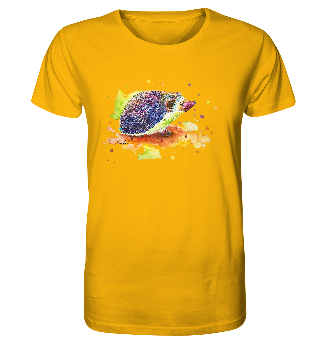 Motiv farbenfroher Igel - Organic Shirt