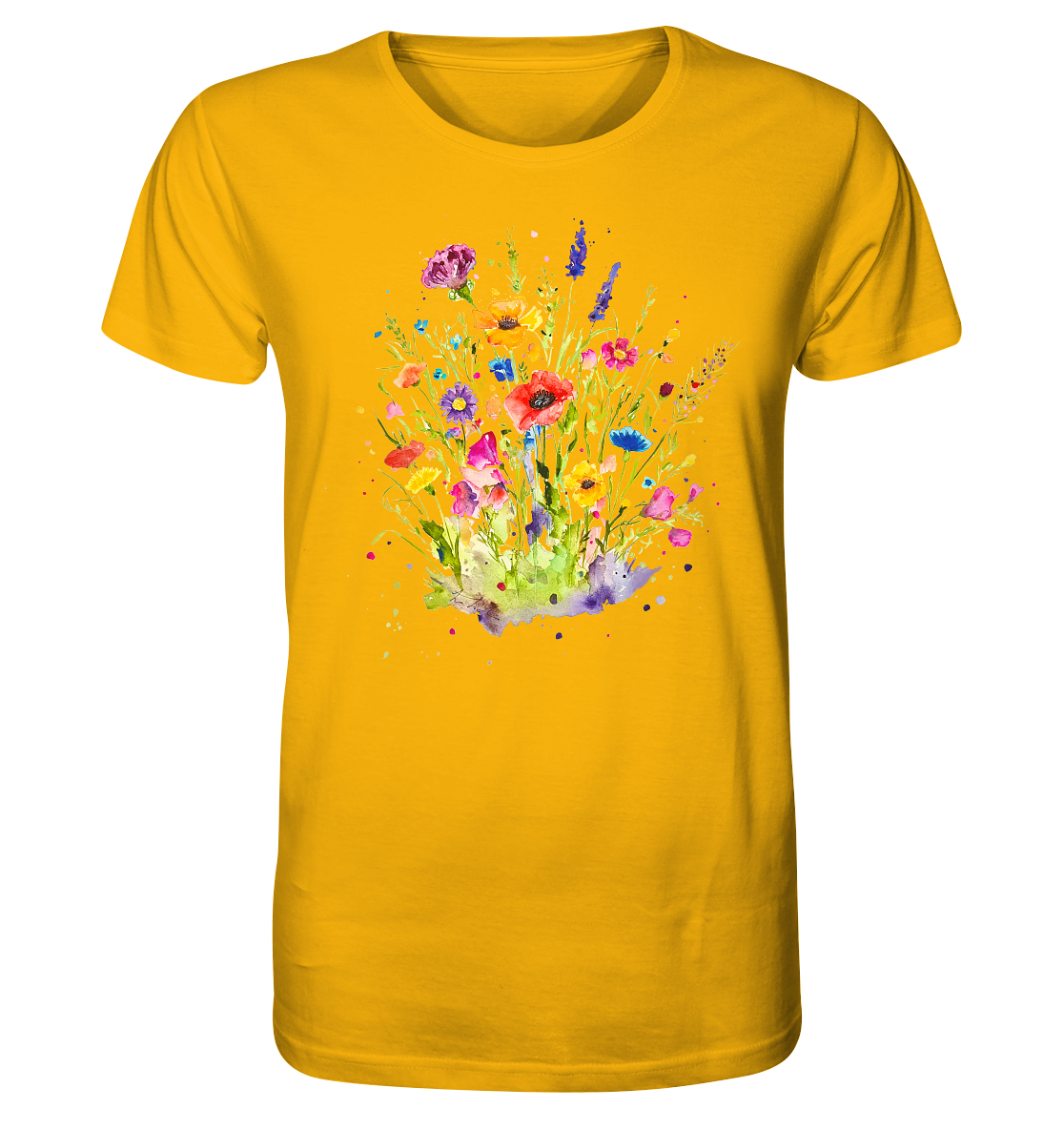 Wildblumen in Aquarell - Organic Shirt