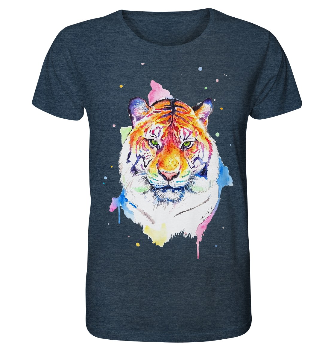 Bunter Tiger - Organic Shirt (meliert)
