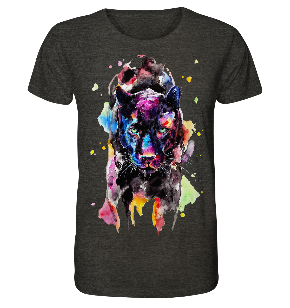 Schwarzer Panther - Organic Shirt (meliert)