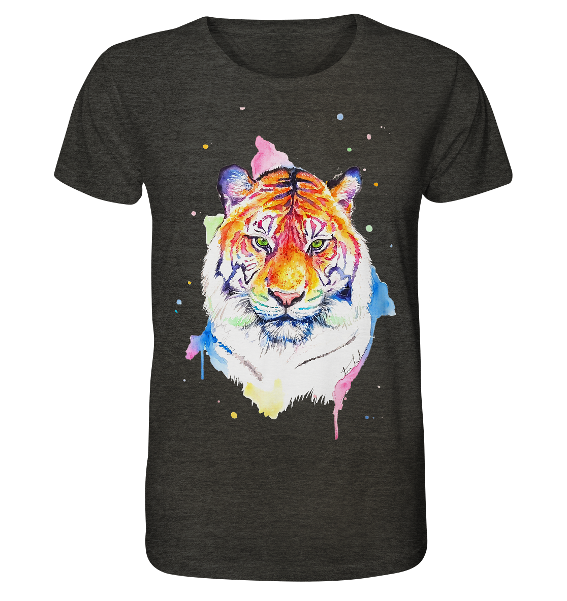 Bunter Tiger - Organic Shirt (meliert)