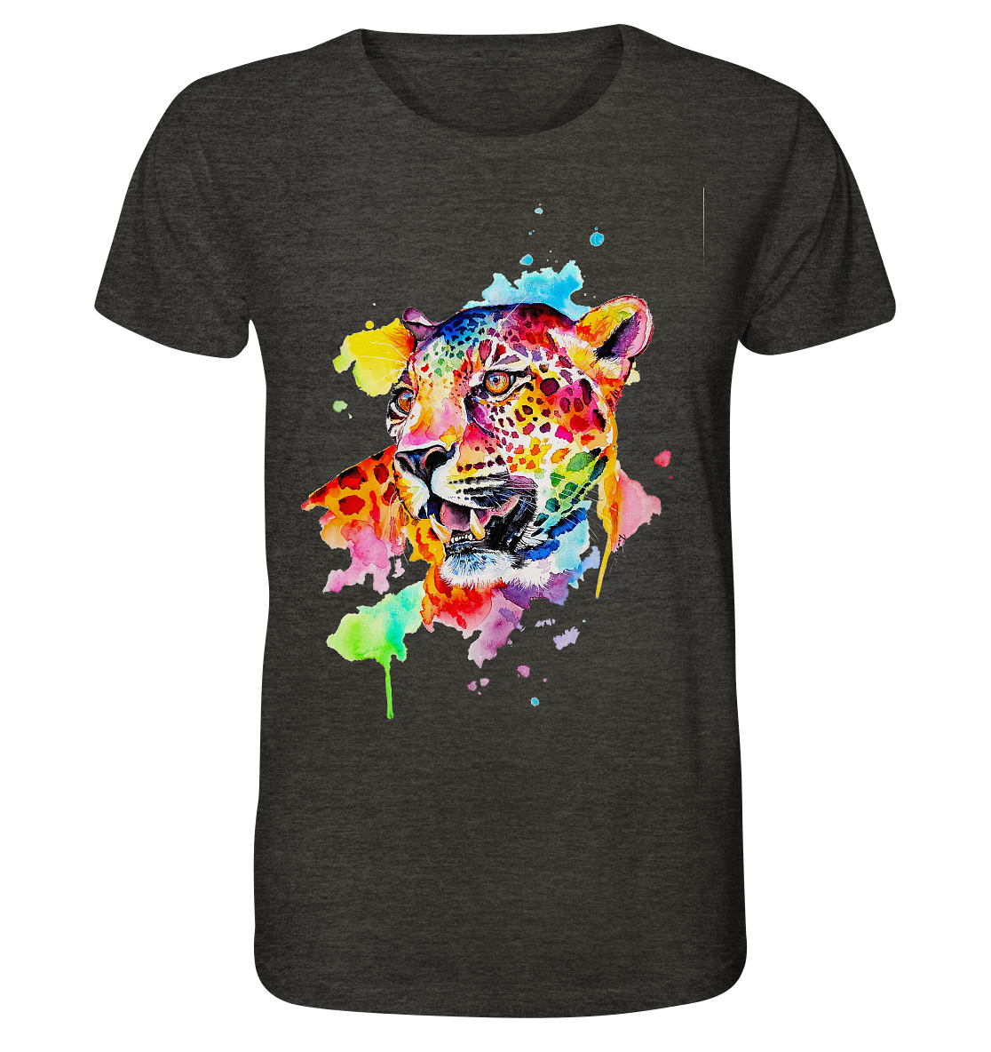Bunter Leopard  - Organic Shirt (meliert)