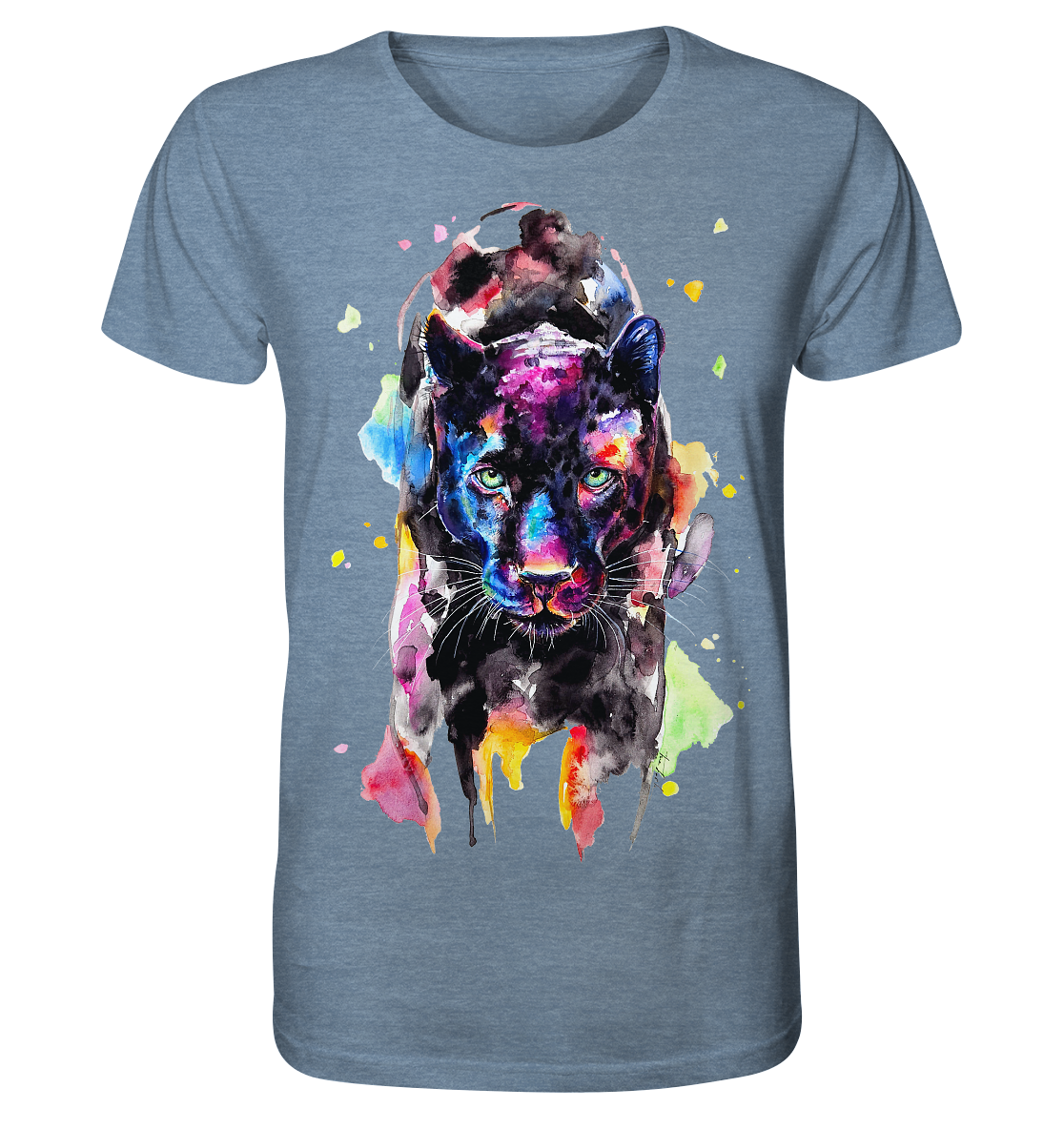 Schwarzer Panther - Organic Shirt (meliert)