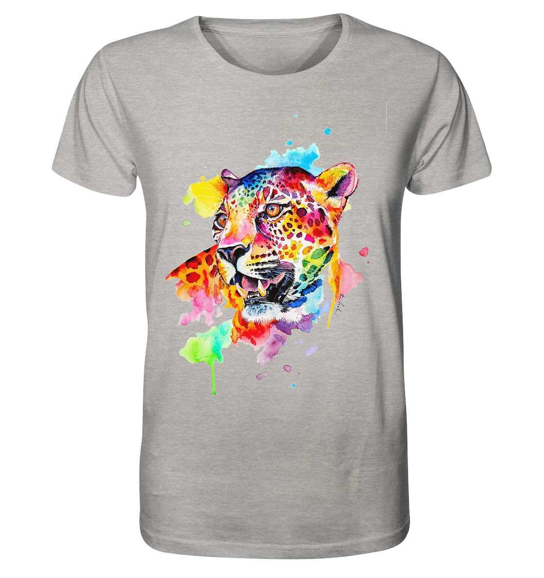 Bunter Leopard  - Organic Shirt (meliert)