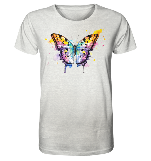 Bunter Schmetterling - Organic Shirt (meliert)