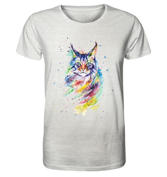 Bunte Katze - Organic Shirt (meliert)