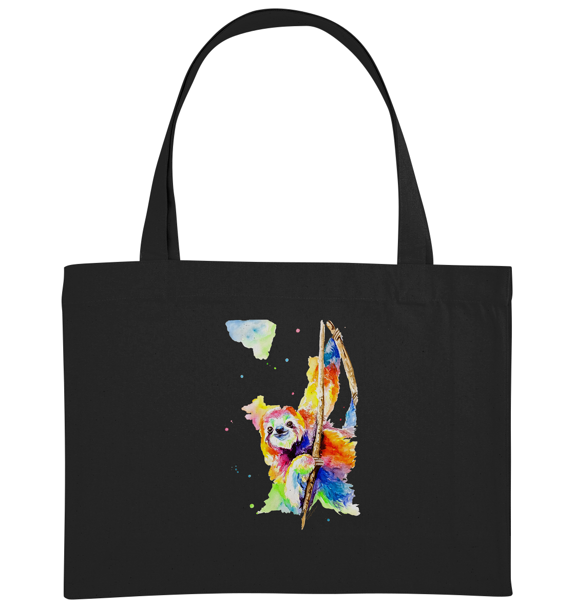 Buntes Faultier - Organic Shopping-Bag