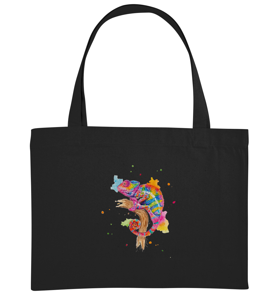 Buntes Chamäleon - Organic Shopping-Bag