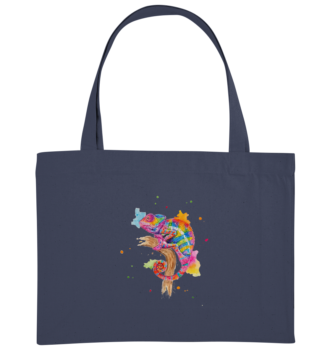 Buntes Chamäleon - Organic Shopping-Bag