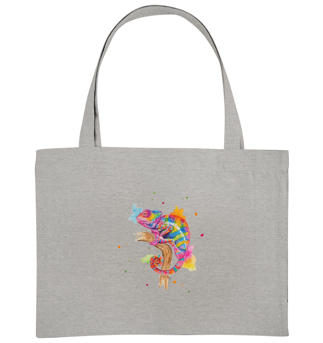 Buntes Chamäleon - Organic Shopping-Bag
