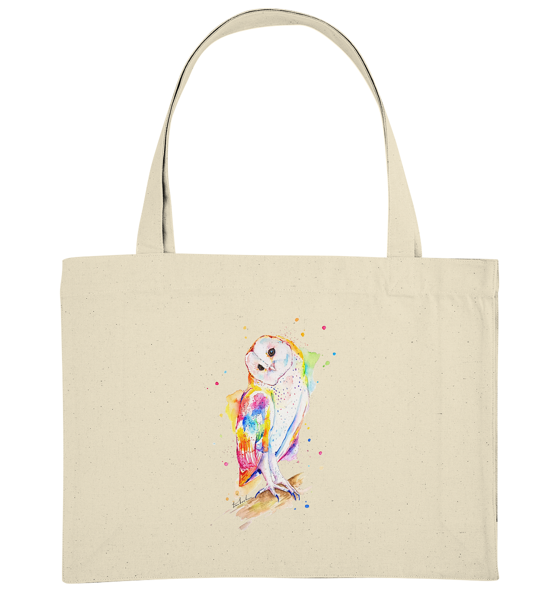 Bunte Schleiereule - Organic Shopping-Bag