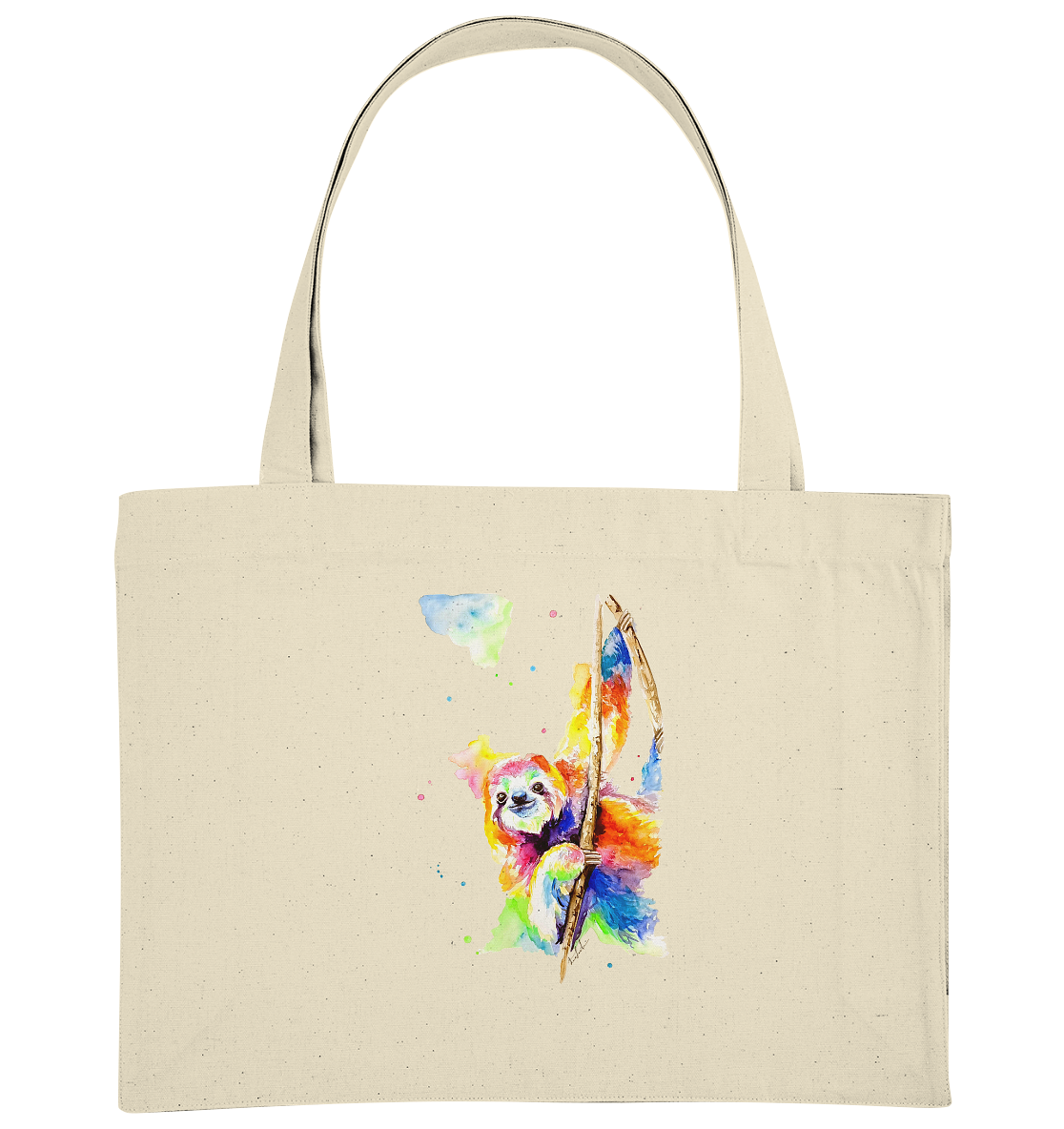 Buntes Faultier - Organic Shopping-Bag