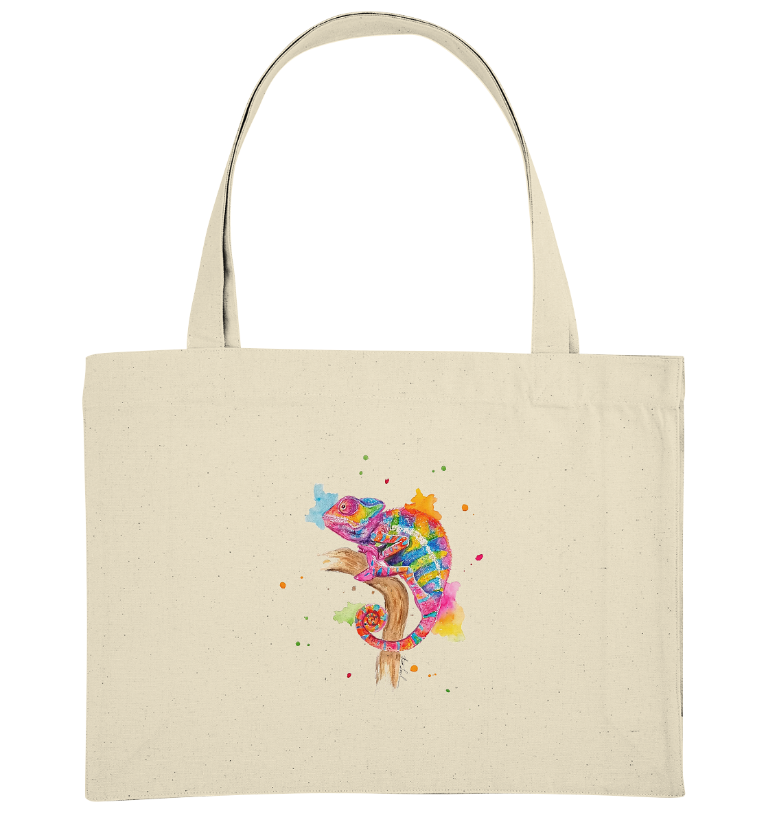 Buntes Chamäleon - Organic Shopping-Bag