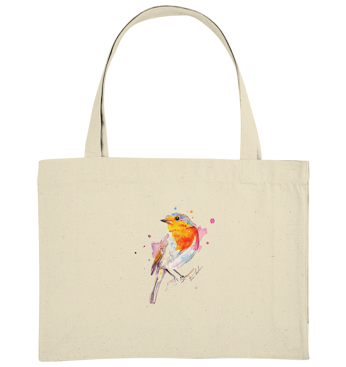 Buntes Rotkehlchen - Organic Shopping-Bag