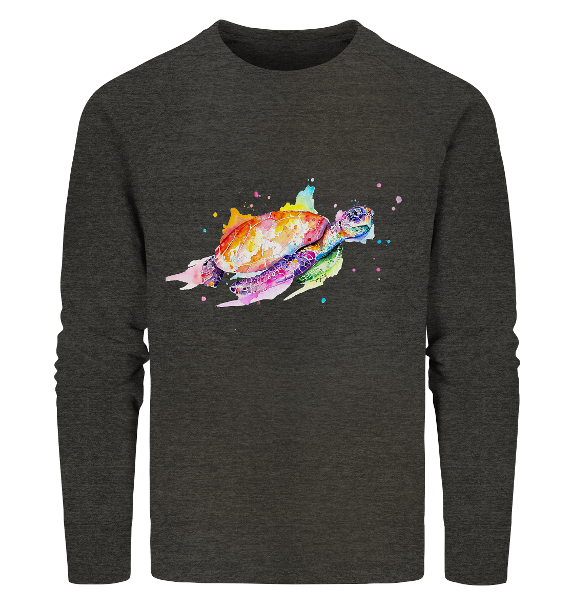 Bunte Meeresschildkröte - Organic Sweatshirt