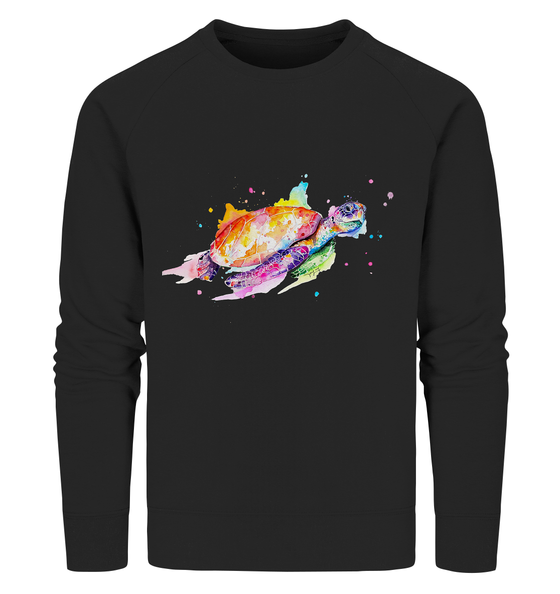 Bunte Meeresschildkröte - Organic Sweatshirt