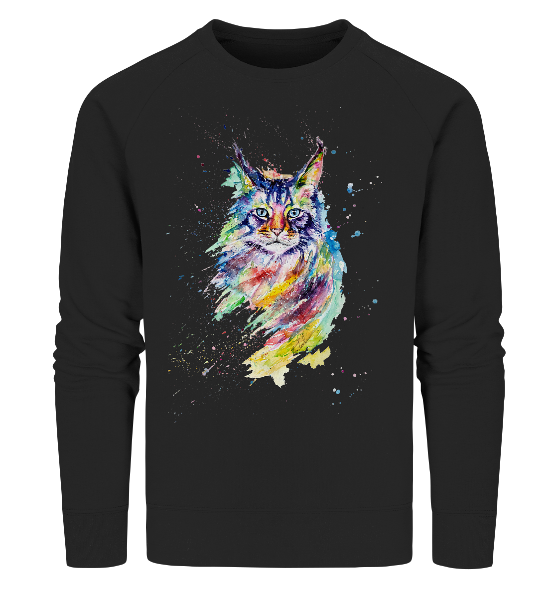 Bunte Katze - Organic Sweatshirt