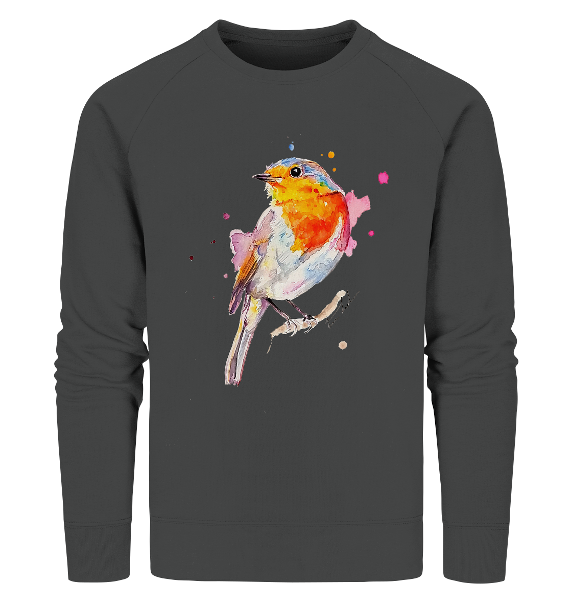Buntes Rotkehlchen - Organic Sweatshirt