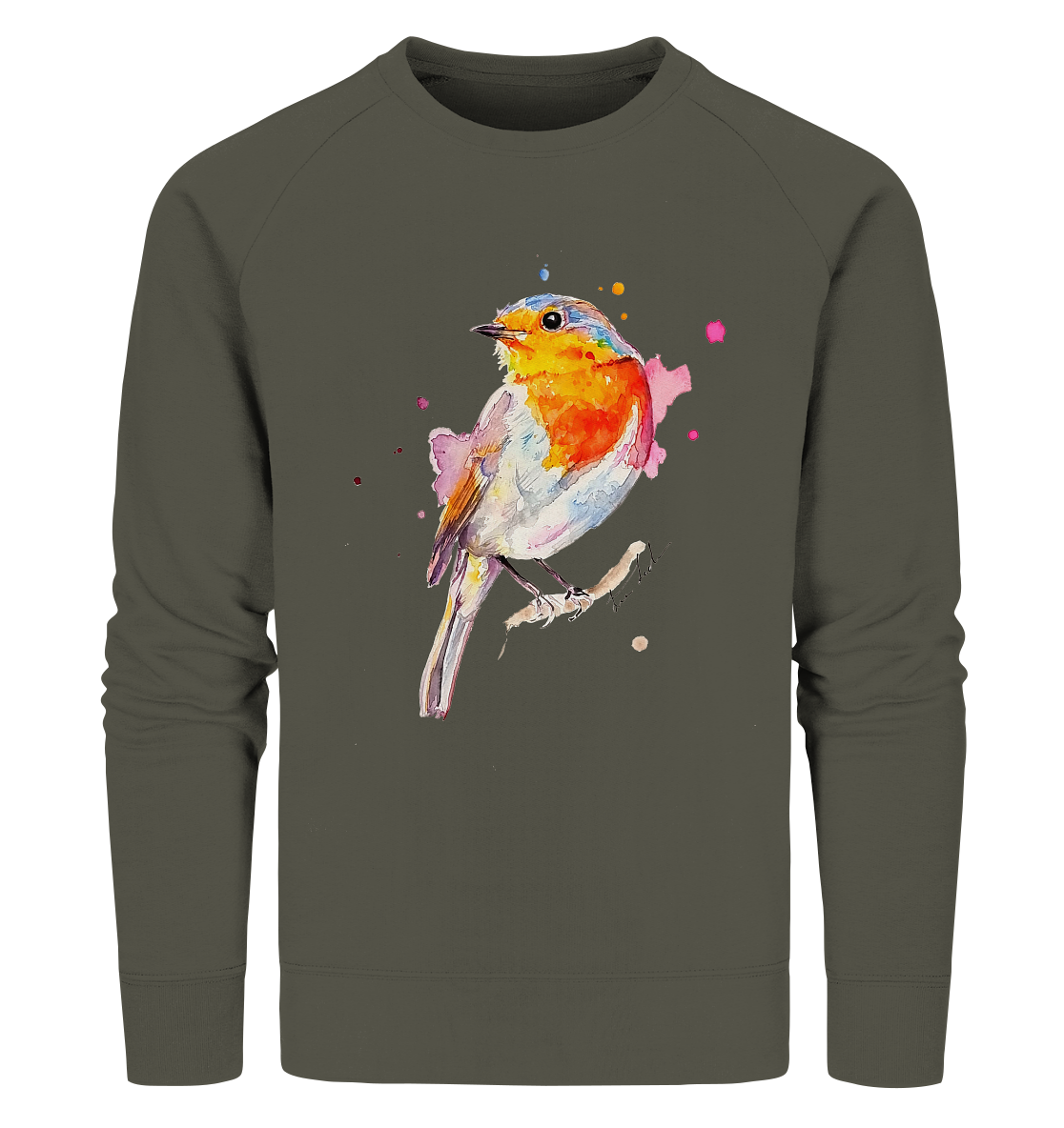 Buntes Rotkehlchen - Organic Sweatshirt