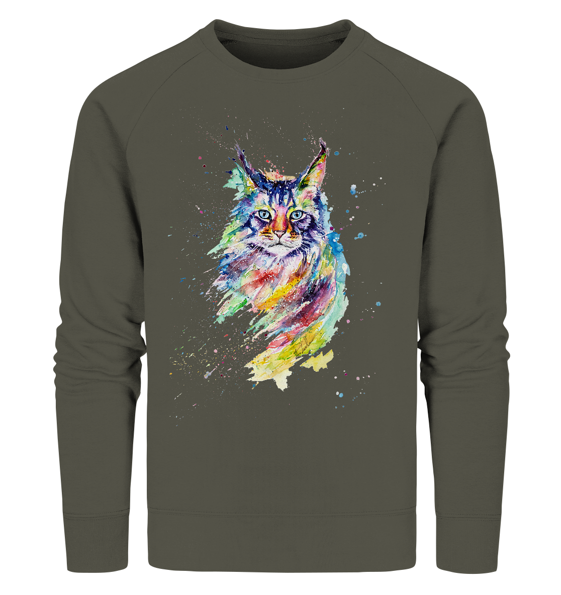 Bunte Katze - Organic Sweatshirt