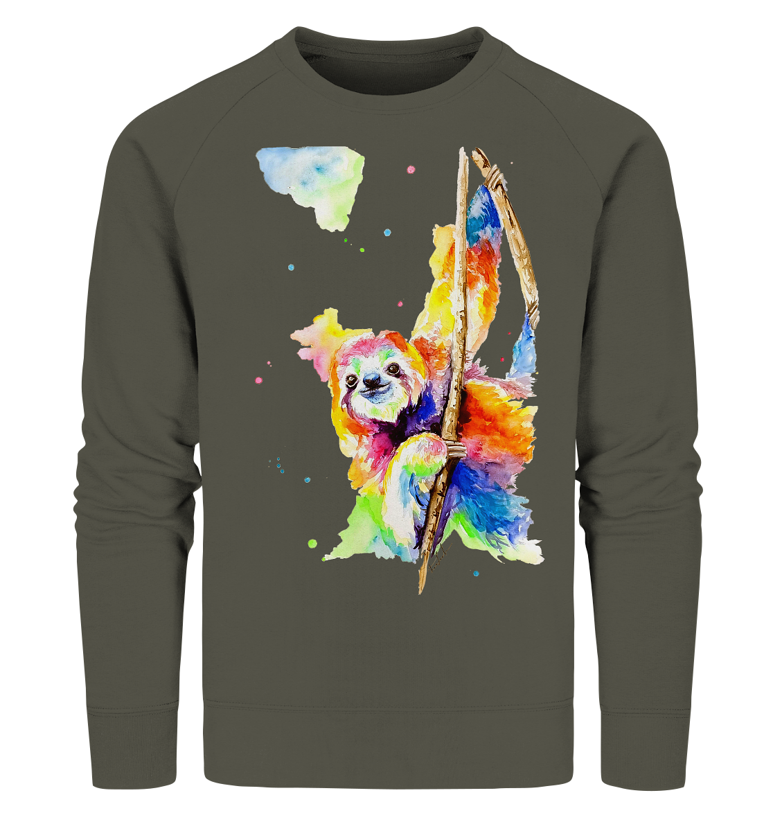 Buntes Faultier - Organic Sweatshirt