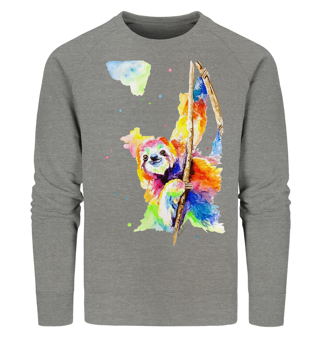Buntes Faultier - Organic Sweatshirt