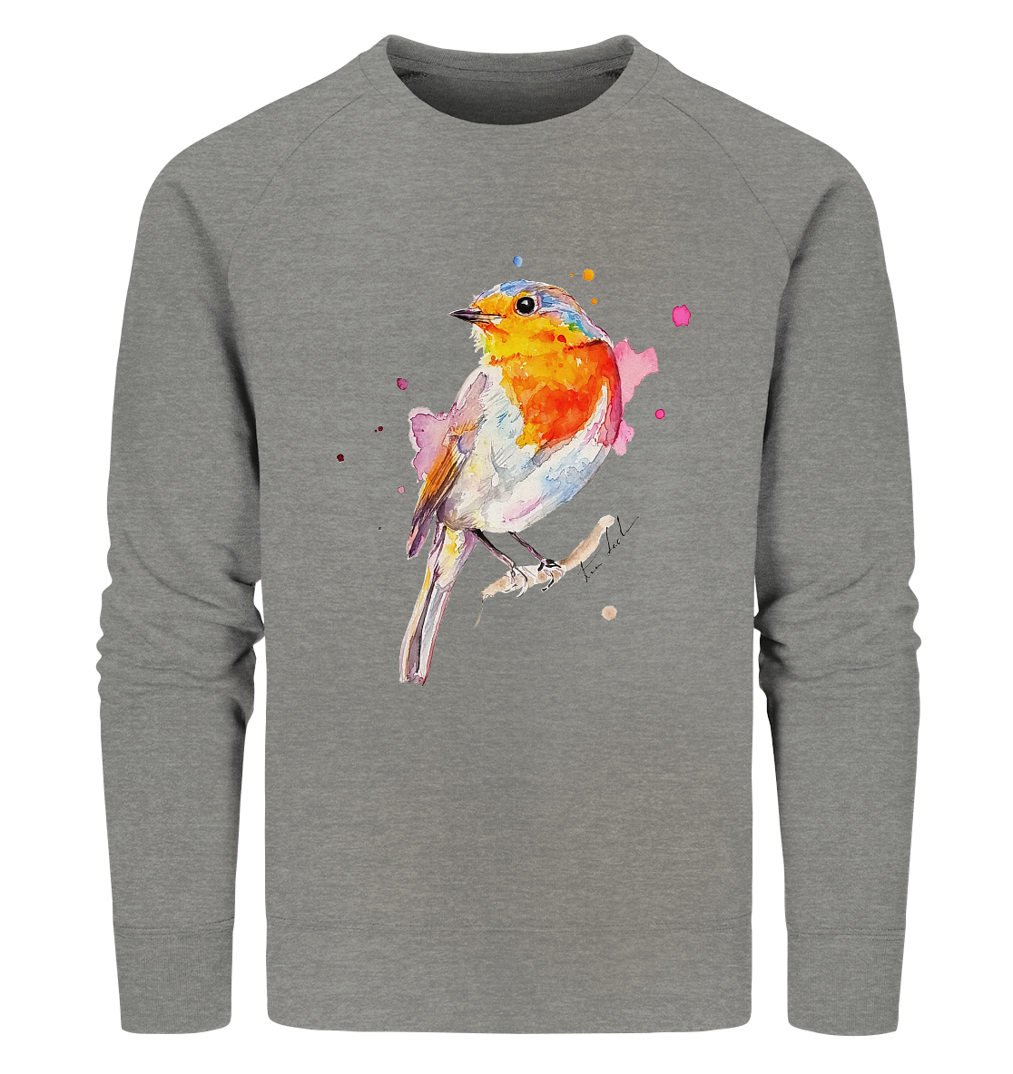 Buntes Rotkehlchen - Organic Sweatshirt