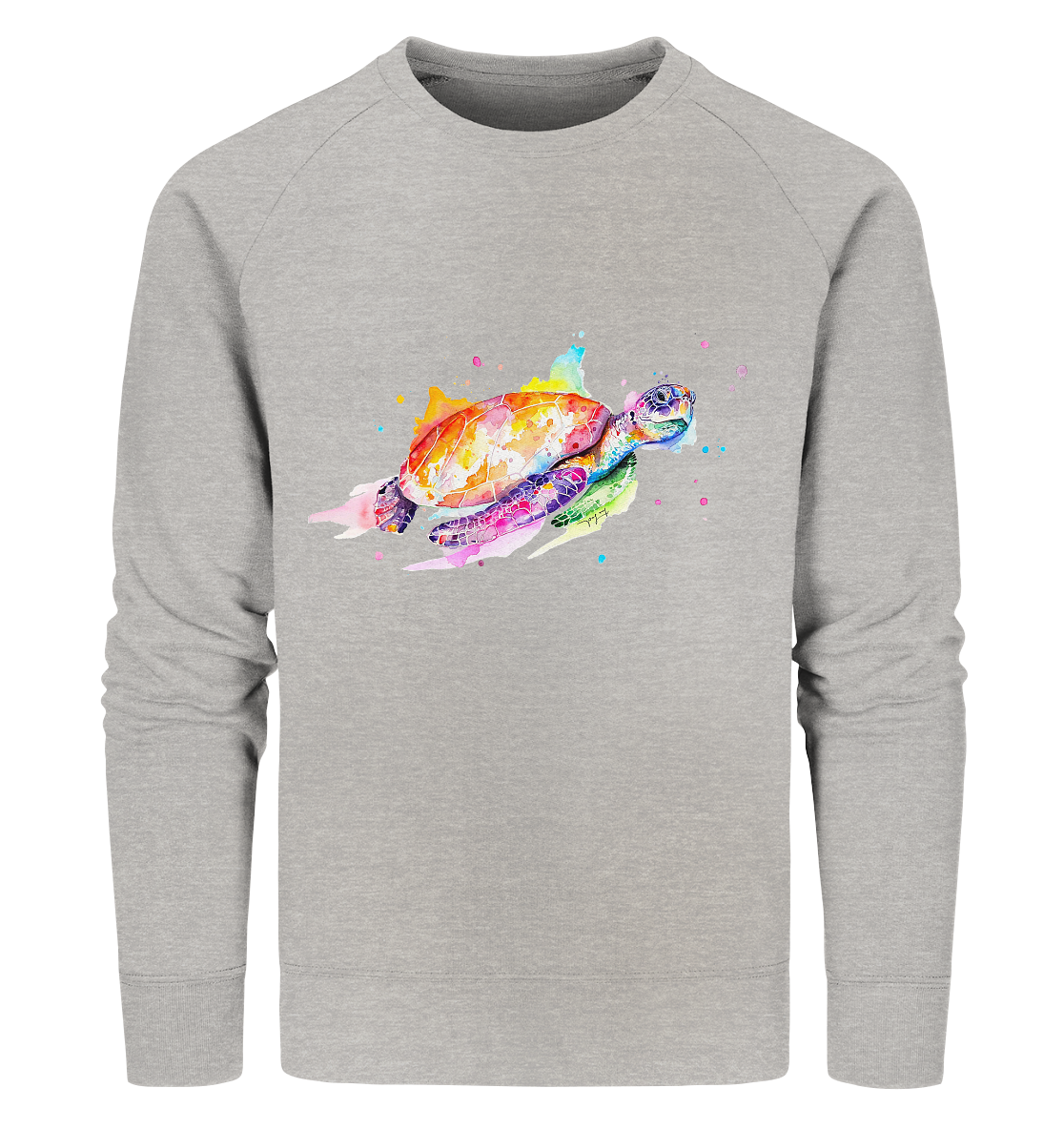 Bunte Meeresschildkröte - Organic Sweatshirt