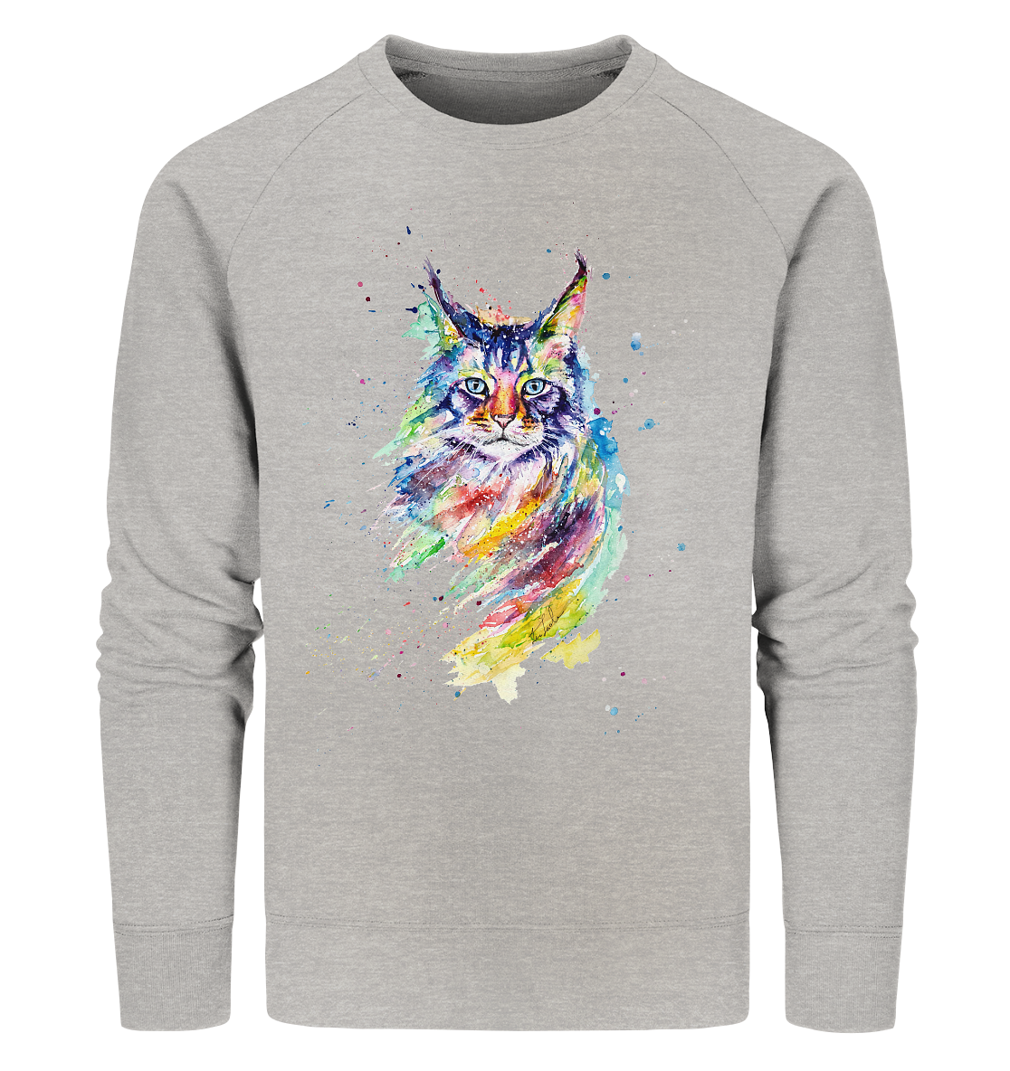 Bunte Katze - Organic Sweatshirt