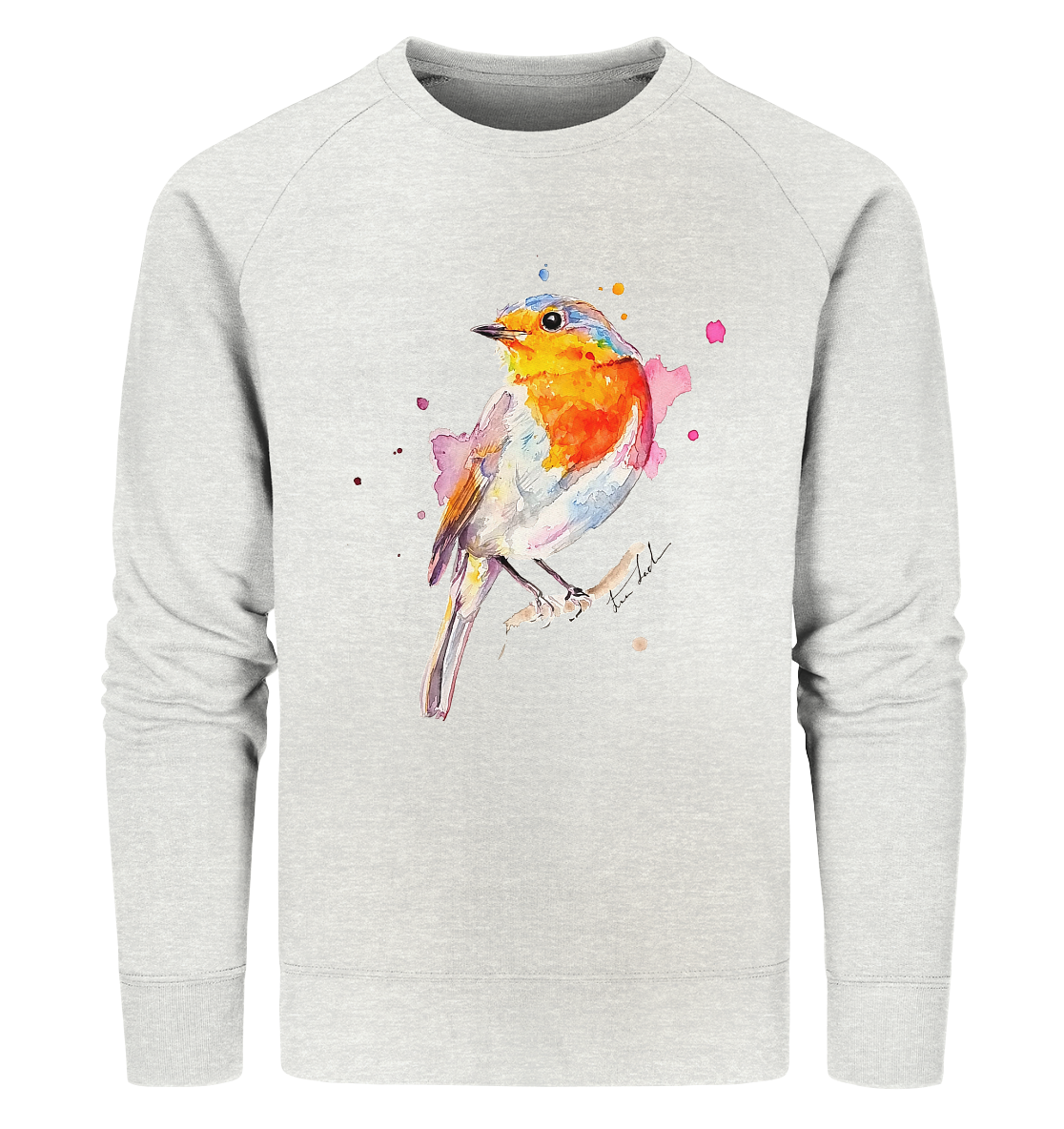 Buntes Rotkehlchen - Organic Sweatshirt