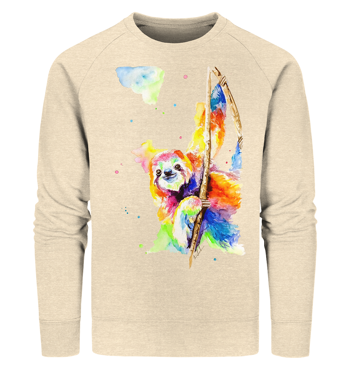 Buntes Faultier - Organic Sweatshirt