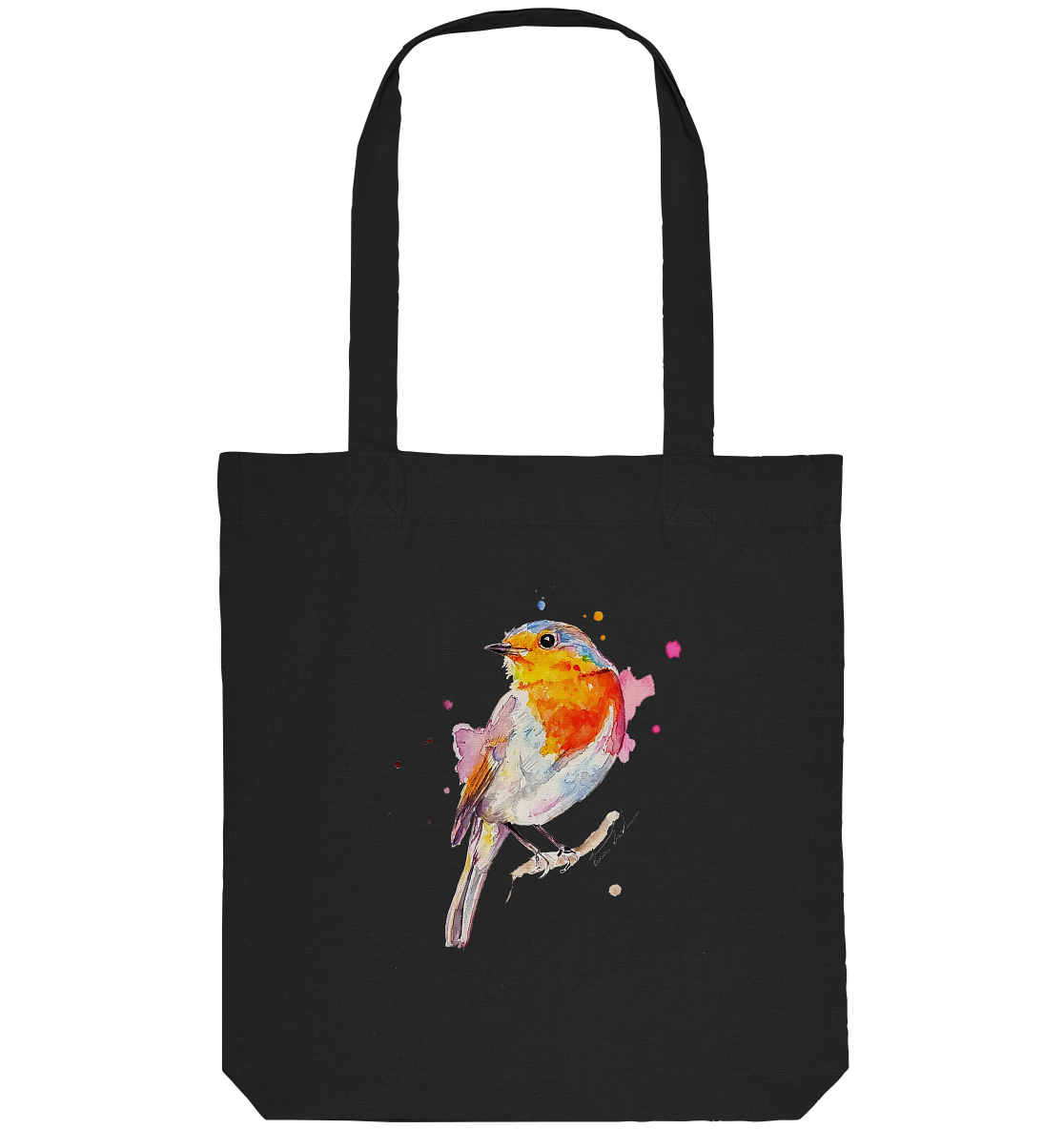 Buntes Rotkehlchen - Organic Tote-Bag