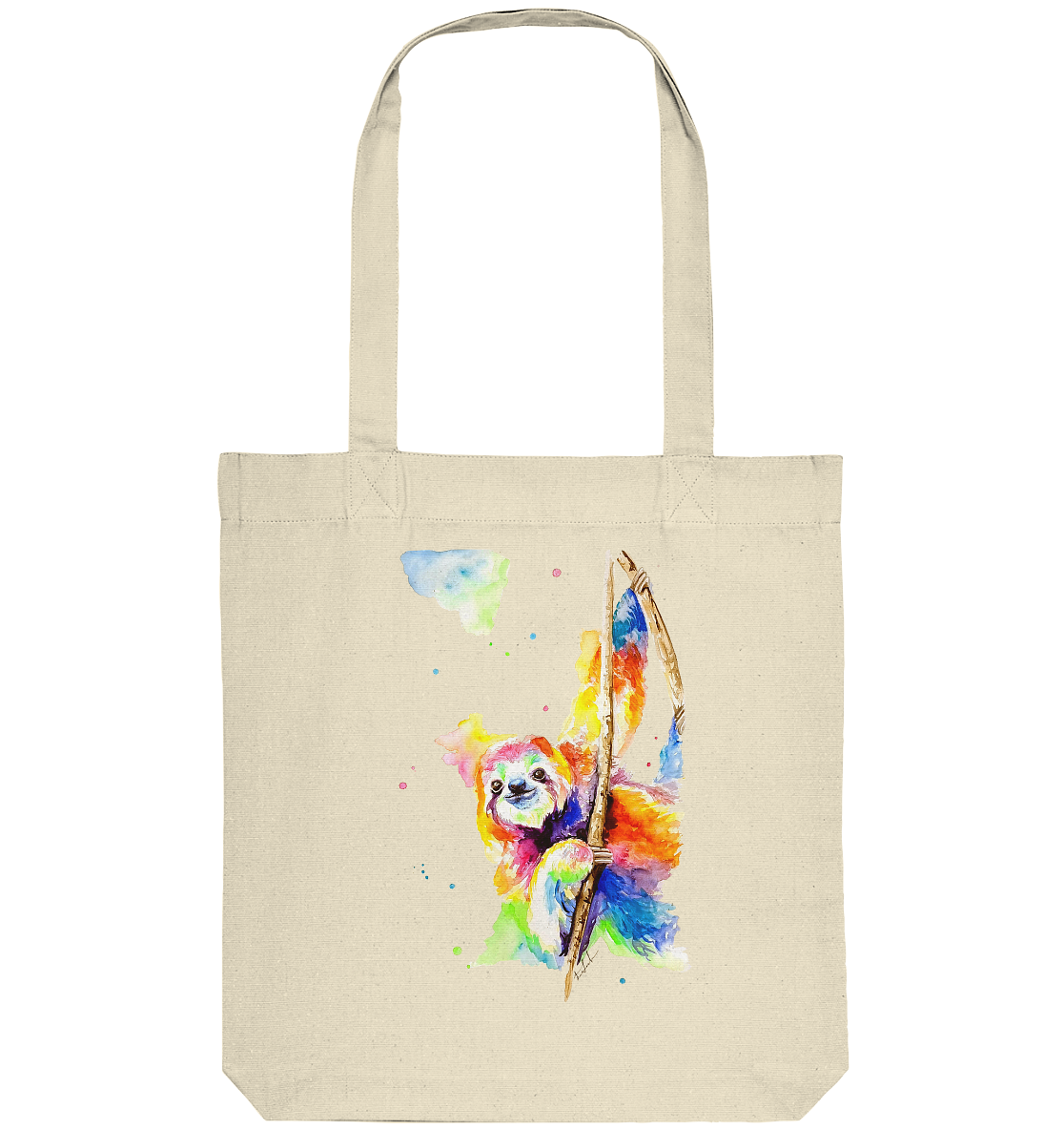 Buntes Faultier - Organic Tote-Bag