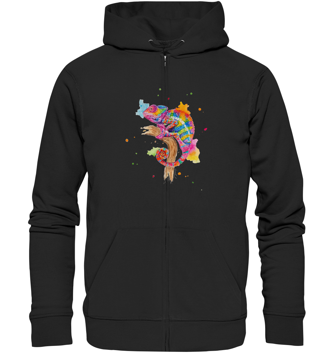 Buntes Chamäleon - Organic Zipper
