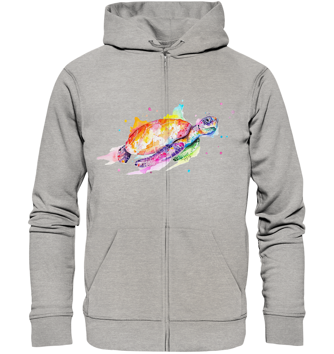 Bunte Meeresschildkröte - Organic Zipper