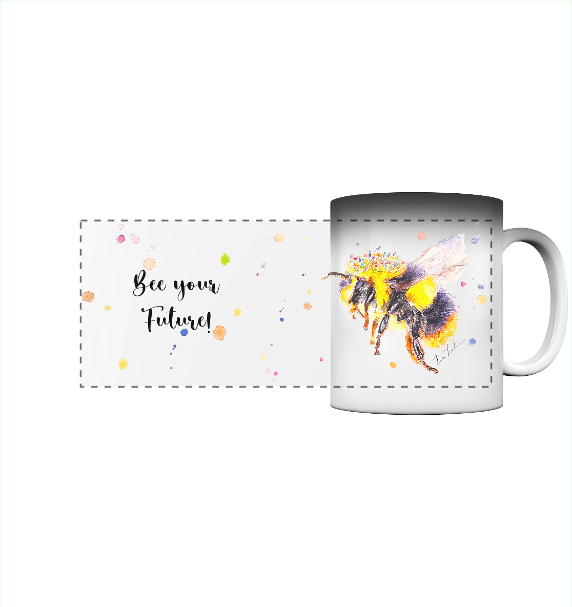 Trinkgefäße mit Hummel - Mila - Panorama Magic Mug