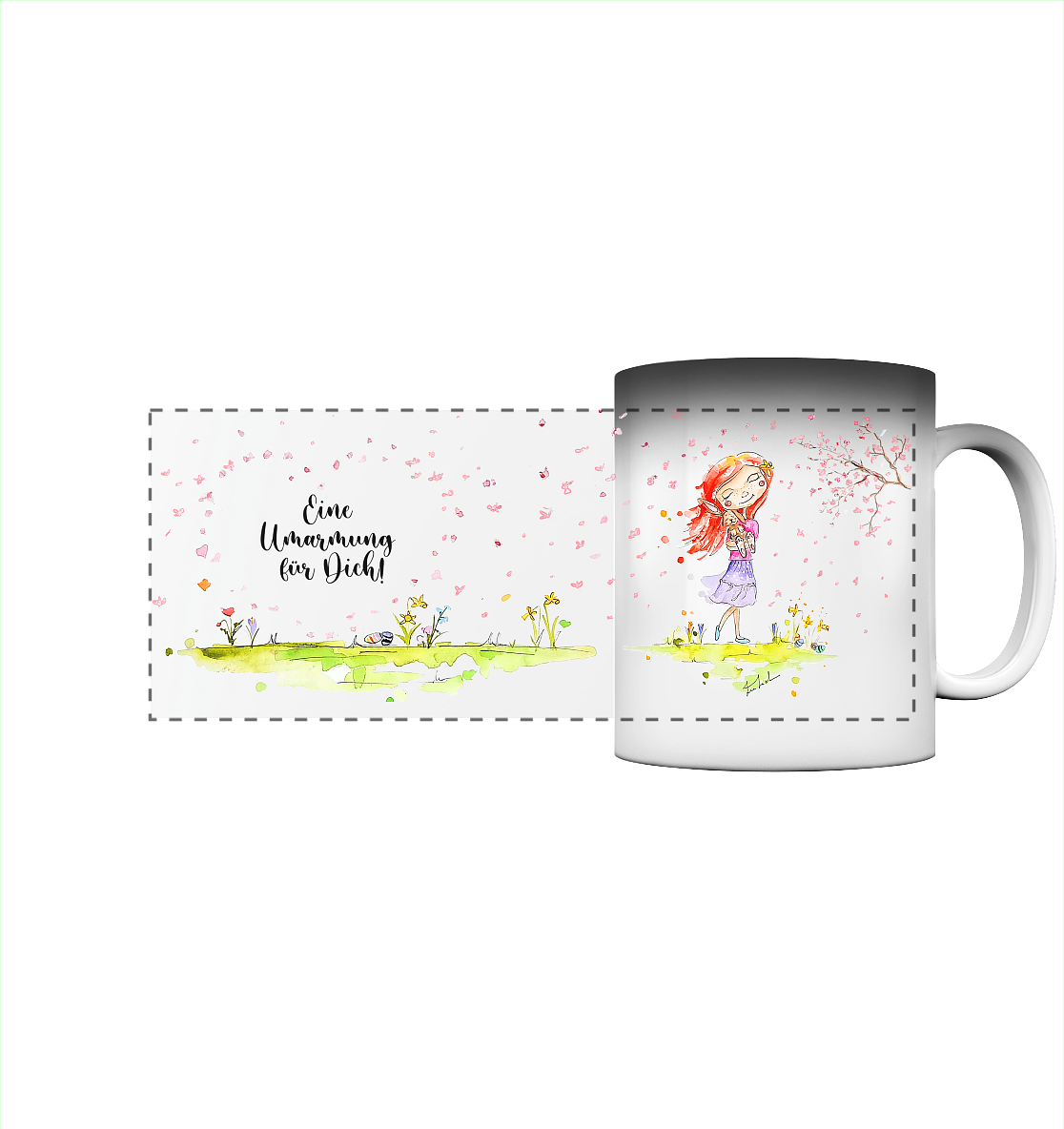 Eine Umarmung für dich - Frühlingsedition- Trinkgefäße - Panorama Magic Mug