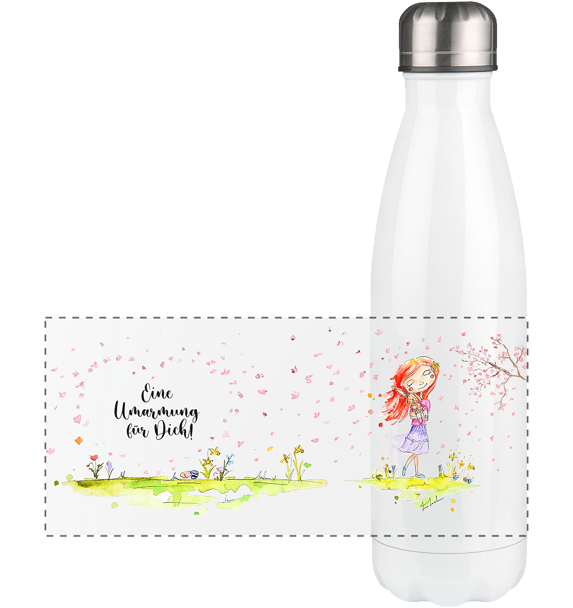 Eine Umarmung für dich - Frühlingsedition- Trinkgefäße - Panorama Thermoflasche 500ml