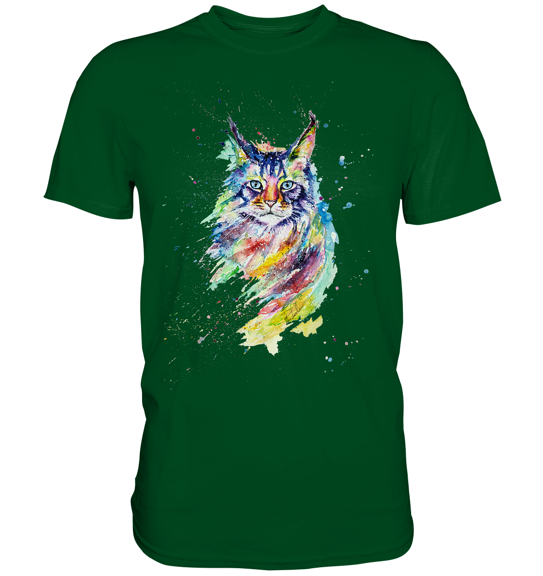 Bunte Katze - Premium Shirt