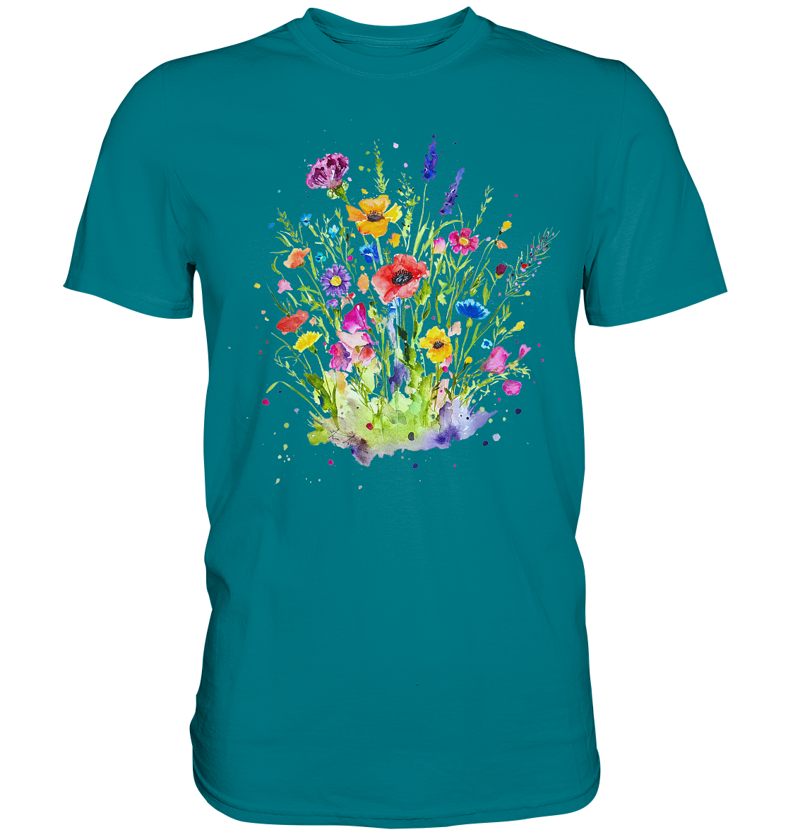 Wildblumen in Aquarell - Premium Shirt