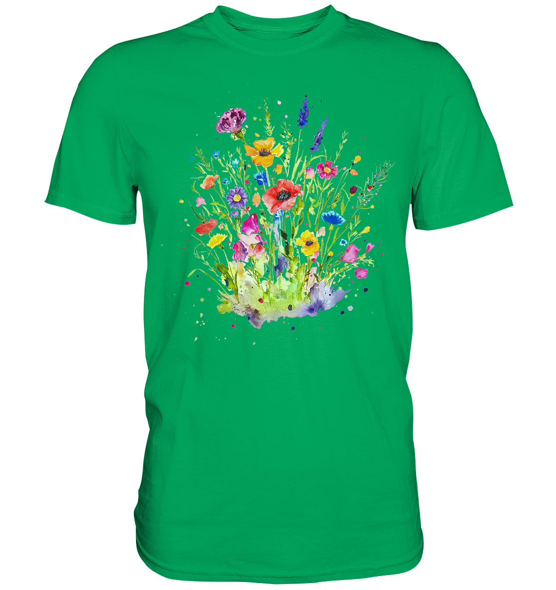 Wildblumen in Aquarell - Premium Shirt