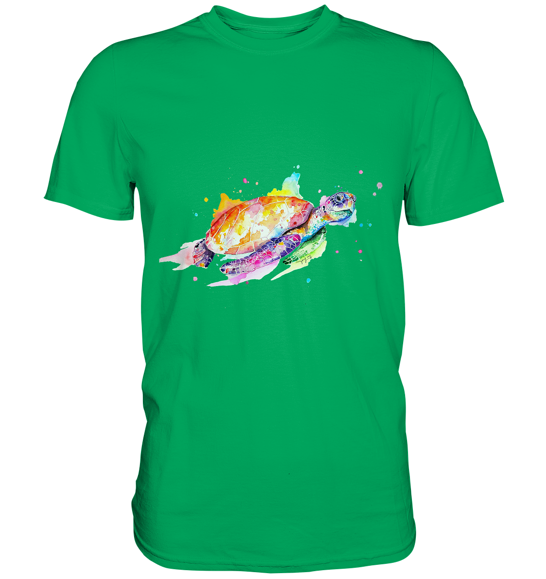 Bunte Meeresschildkröte - Premium Shirt